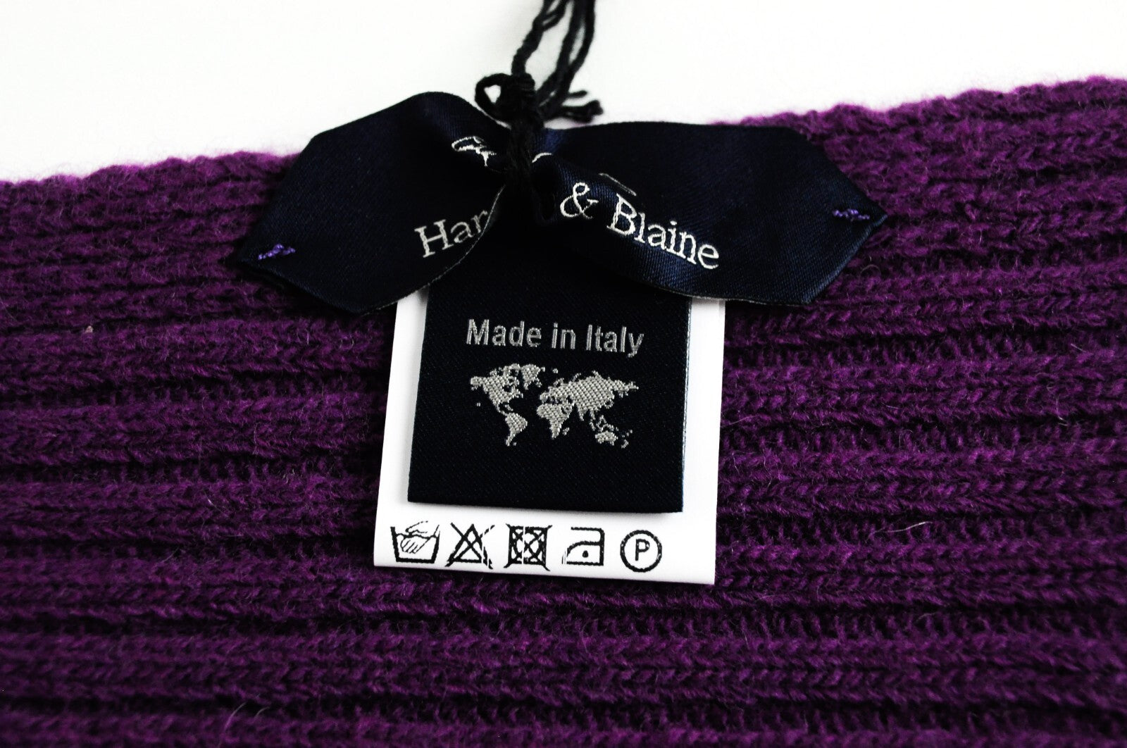 HARMONT &amp; BLAINE vyriškas megztas vilnonis šalikas OS violetinis, unisex, žieminis 