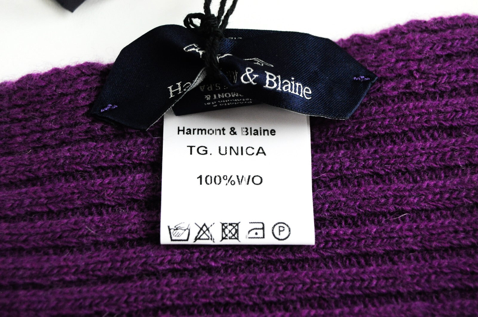 HARMONT &amp; BLAINE vyriškas megztas vilnonis šalikas OS violetinis, unisex, žieminis 