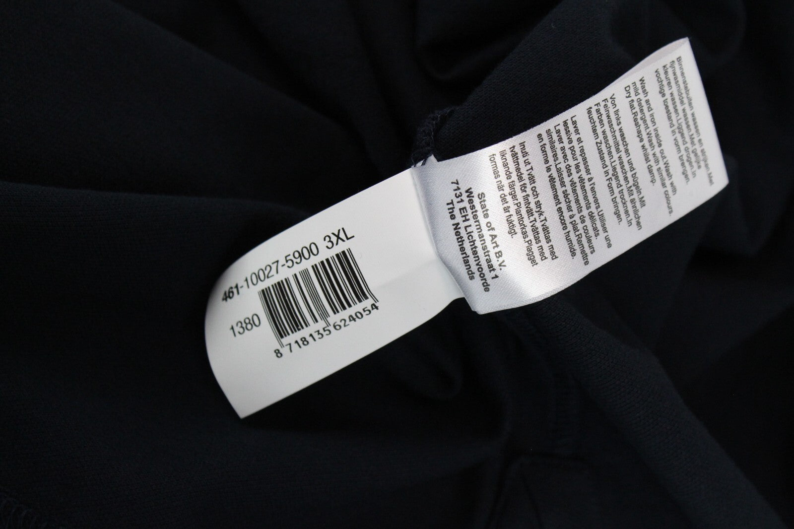 „STATE OF ART“ vyriški polo marškinėliai, 3XL, tamsiai mėlyni, trumpomis rankovėmis, medvilninė suknelė. 