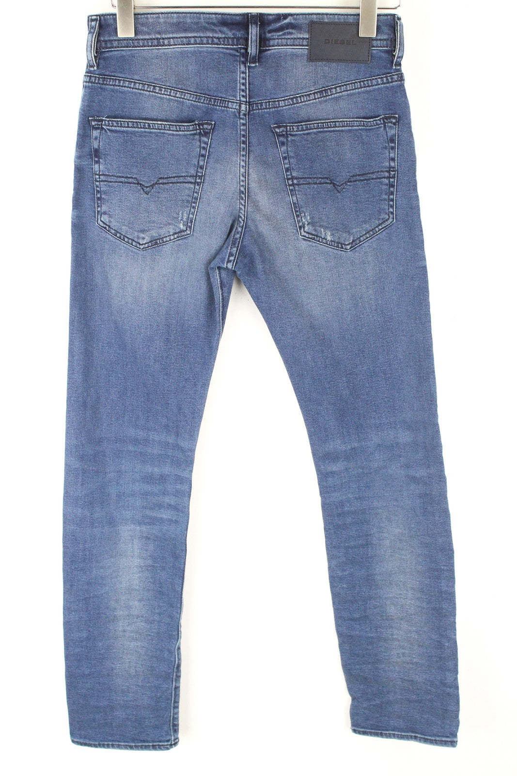 DIESEL Buster 084NV vyriški džinsai W27 L30 Slim Taper Fit tamprūs medvilniniai mėlyni skalbinių mėlynumo džinsai 