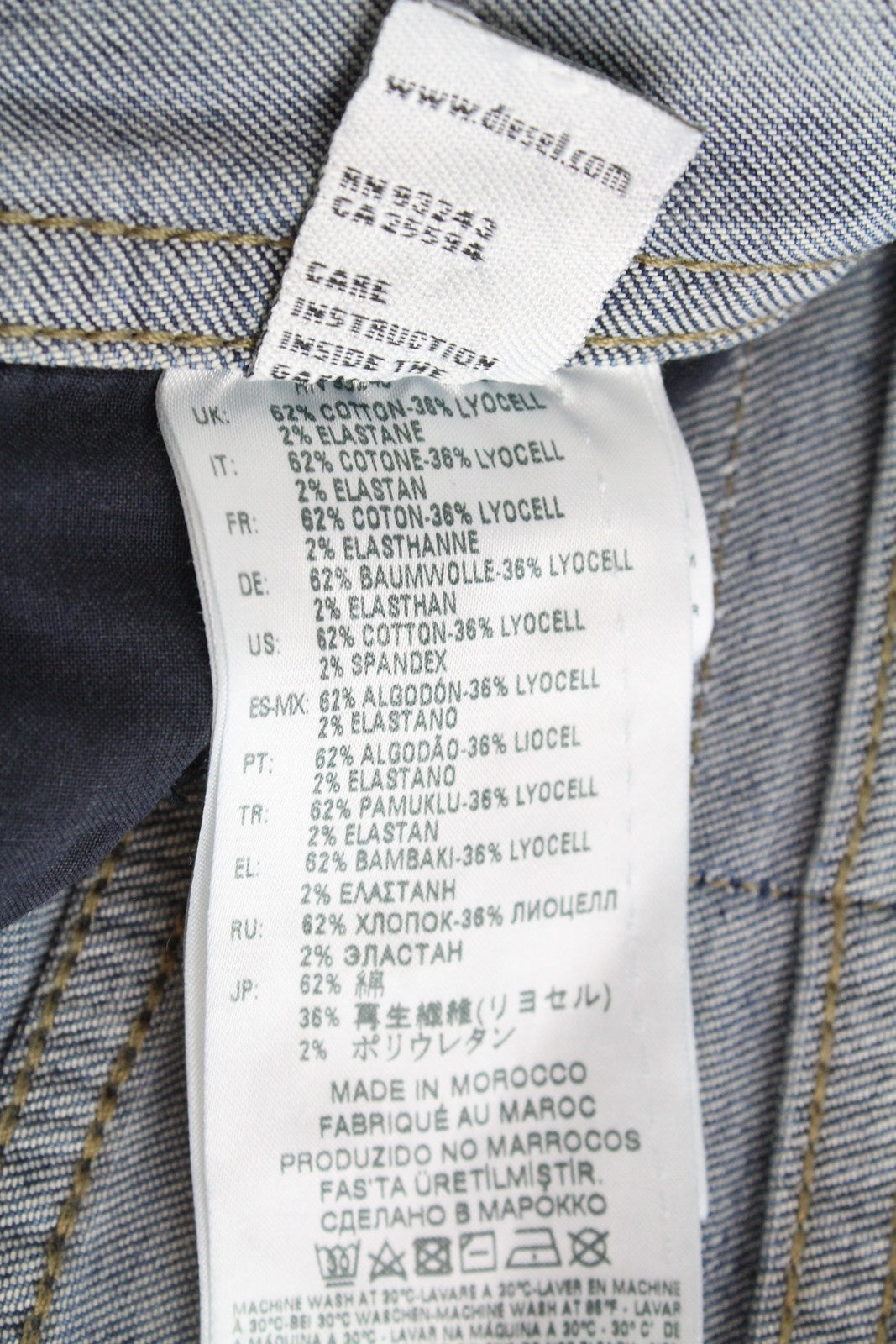 DIESEL Buster 084NV vyriški džinsai W27 L30 Slim Taper Fit tamprūs medvilniniai mėlyni skalbinių mėlynumo džinsai 