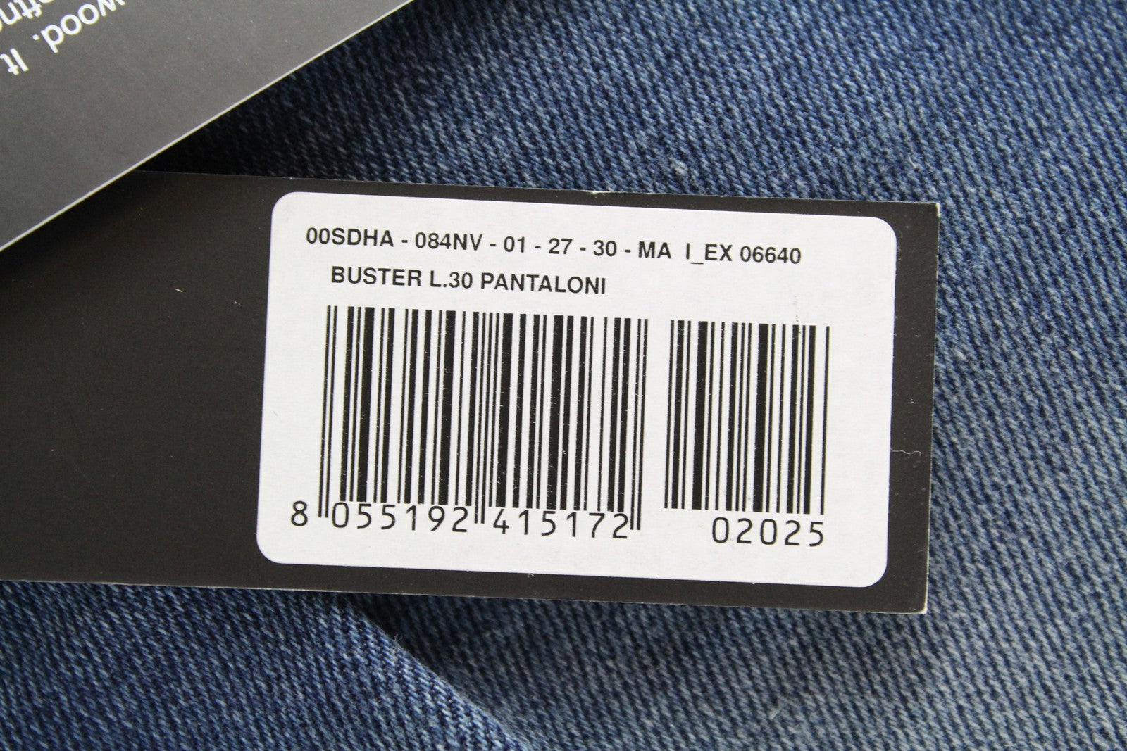 DIESEL Buster 084NV vyriški džinsai W27 L30 Slim Taper Fit tamprūs medvilniniai mėlyni skalbinių mėlynumo džinsai 
