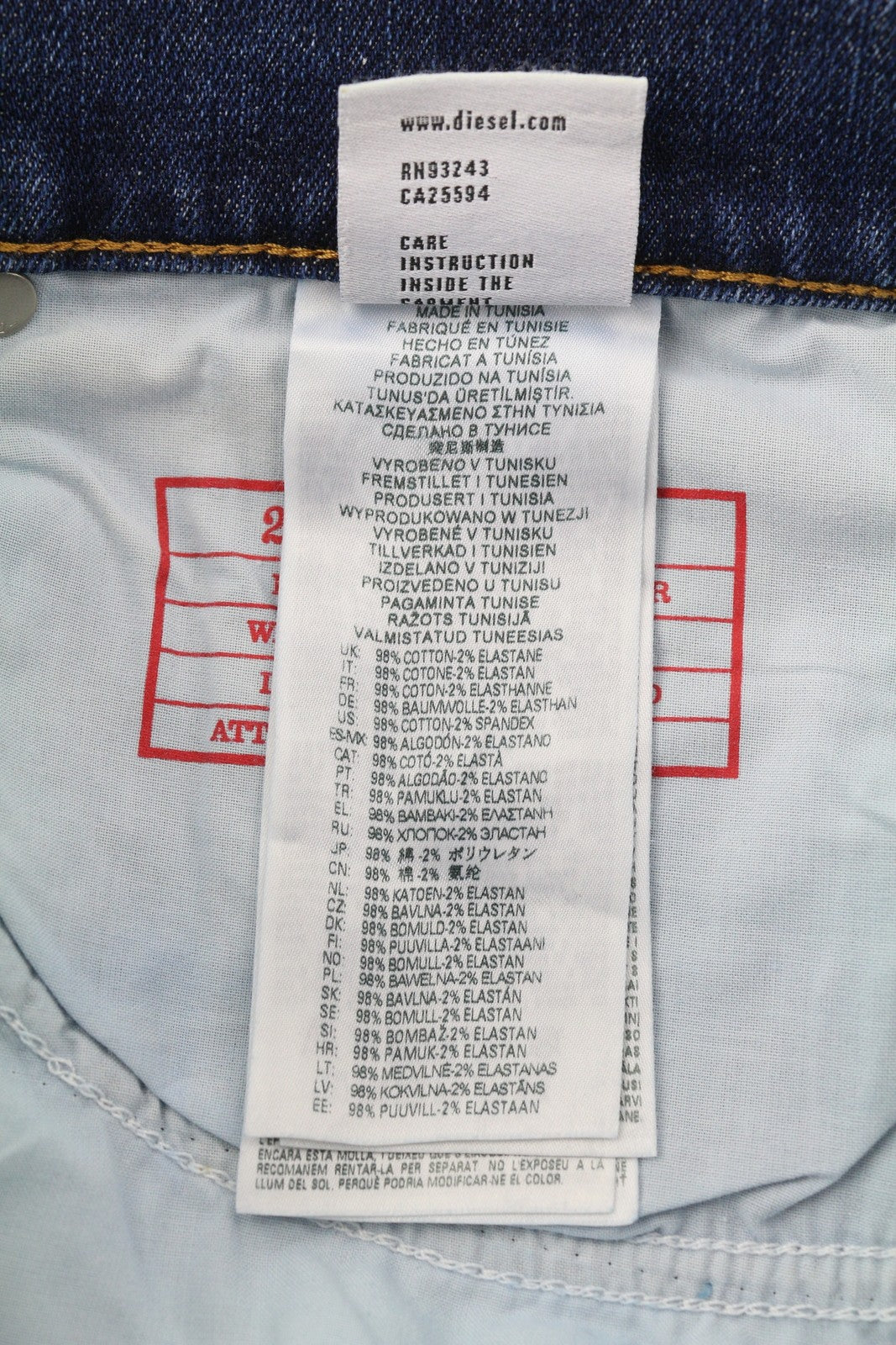 DIESEL 2005 D-Fining 09E45 vyriški džinsai W32/L32 skalbti mėlyni, dirbtinės odos, rekomenduojama mažmeninė kaina – 175 € 