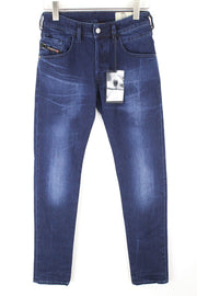 DIESEL D-Bazer 083AT vyriški džinsai W26 L32 siaurėjantys, tamprūs, skalbtos mėlynos spalvos medvilniniai džinsai 