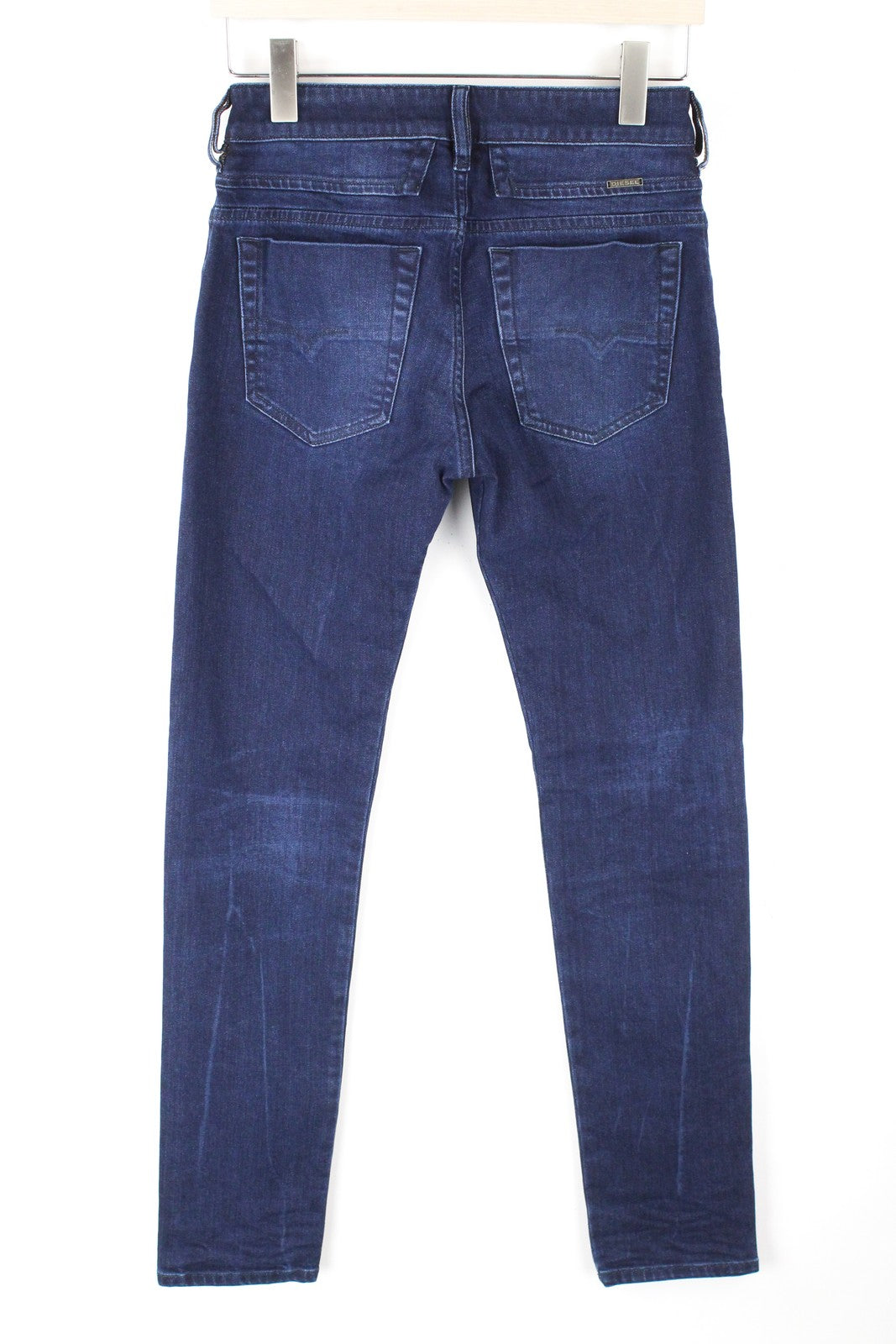 DIESEL D-Bazer 083AT vyriški džinsai W26 L32 siaurėjantys, tamprūs, skalbtos mėlynos spalvos medvilniniai džinsai 