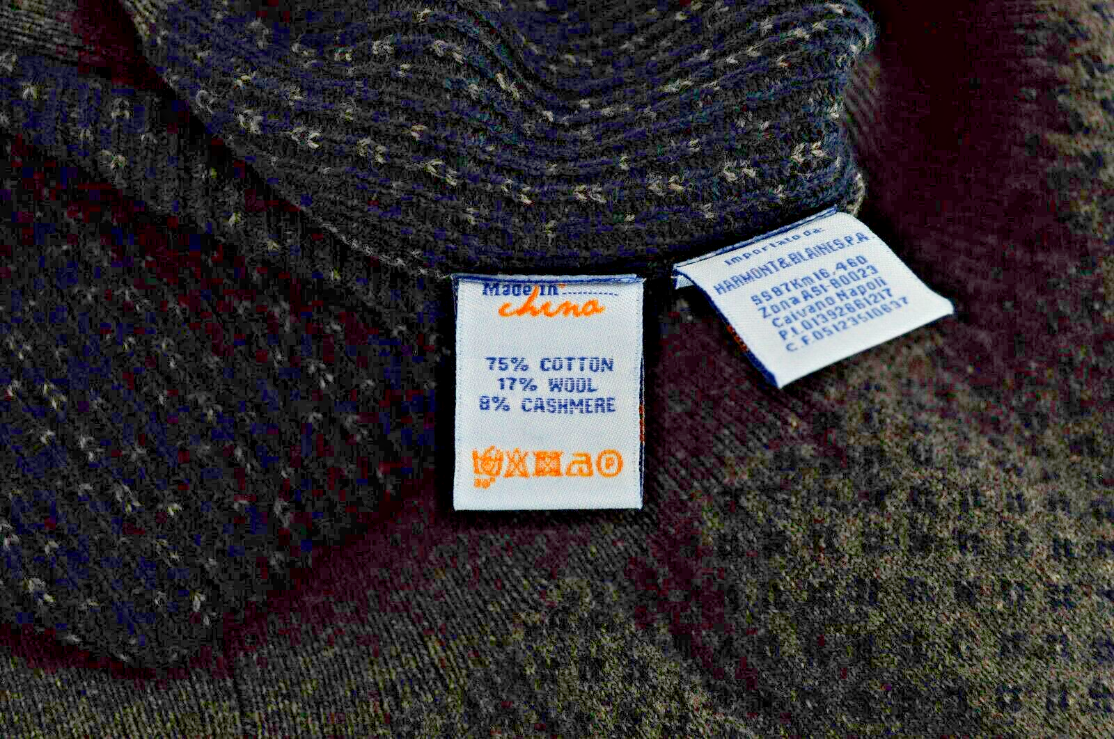 HARMONT &amp; BLAINE vyriškas megztinis L dydžio, pilkas, apvali kaklo iškirptė, melanžas, vilnos ir kašmyro mišinys 