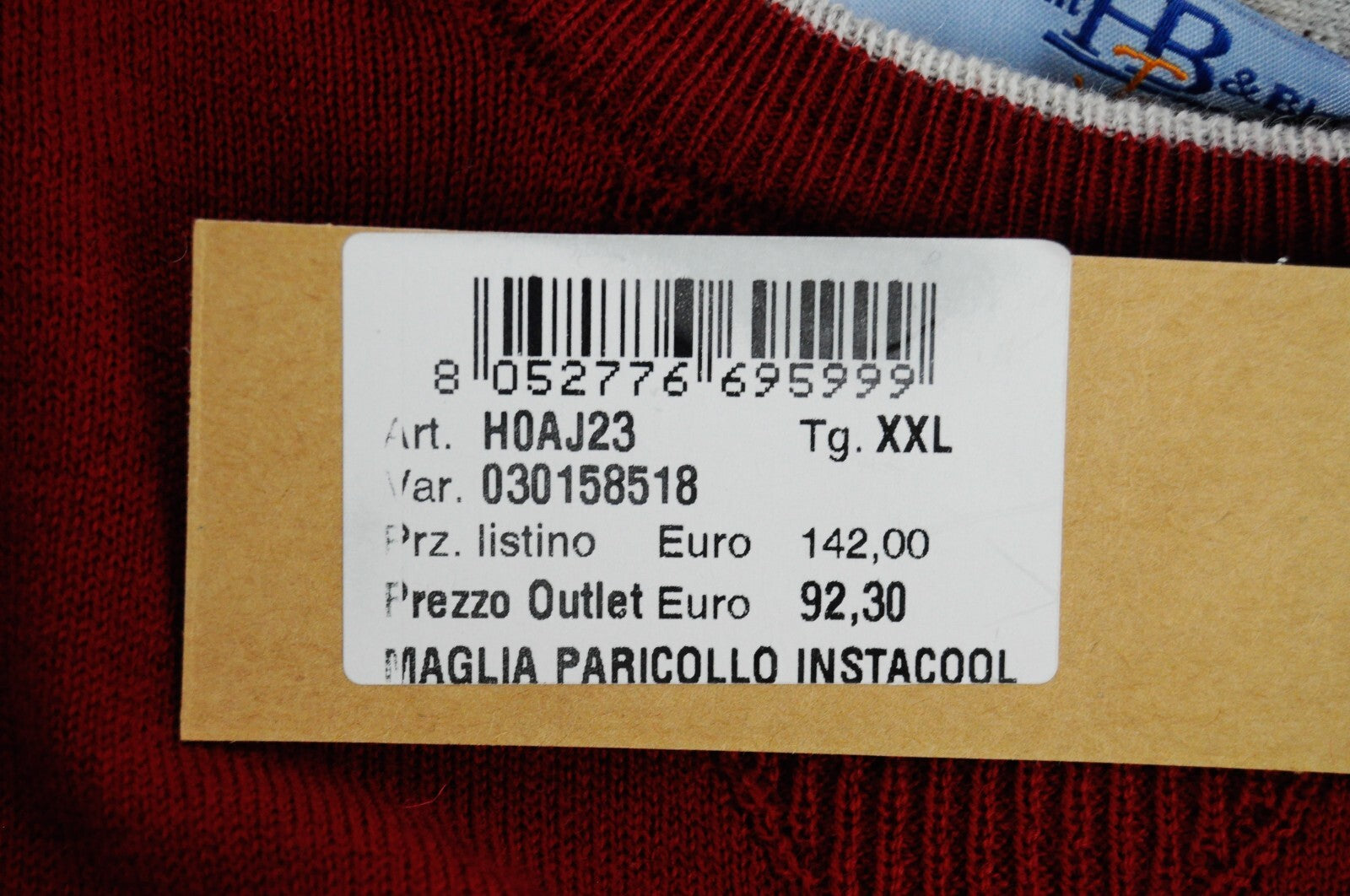 HARMONT &amp; BLAINE vyriškas megztinis, raudonas, apvalia kaklo iškirpte, tvirto megztinio, vilnos mišinio, 2XL dydžio 