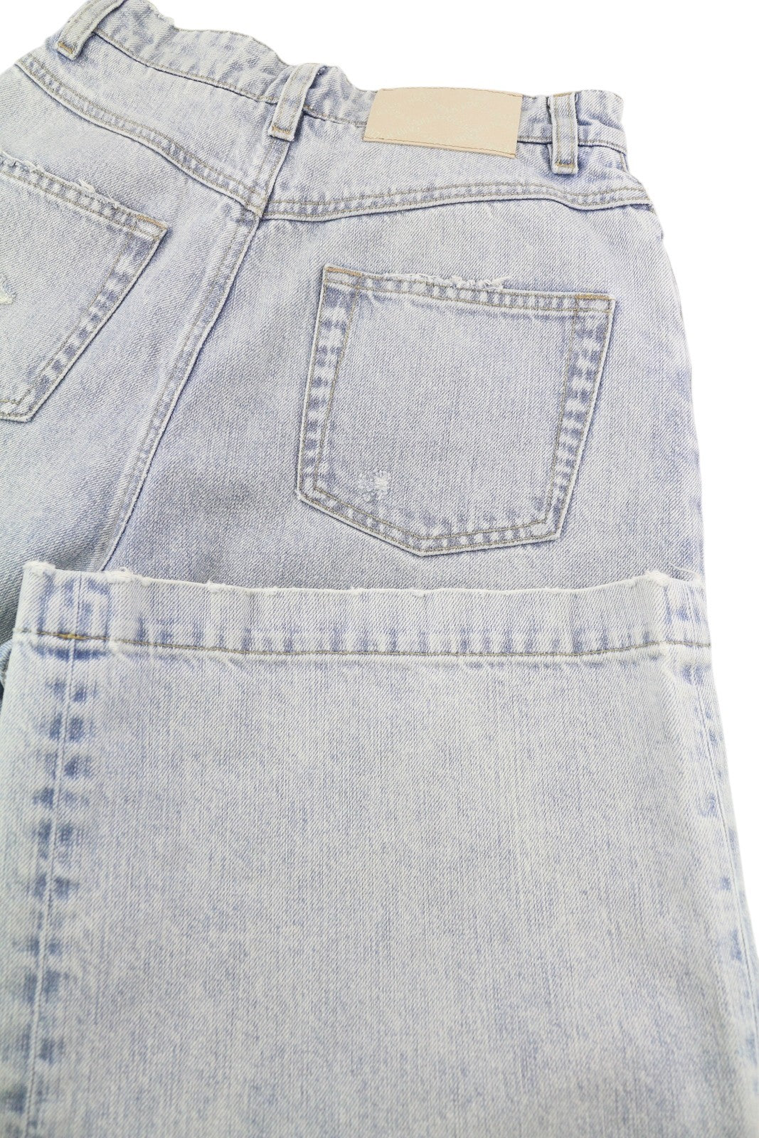 LIU JO 5 Tasche Vita moteriški džinsai, 40 dydžio, aukštu juosmeniu, plėšyti, plačių klešnių. 