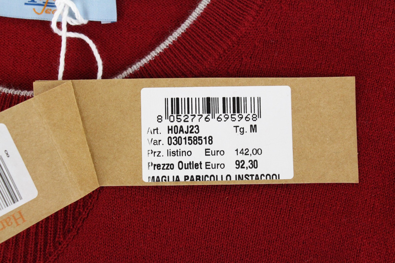 HARMONT &amp; BLAINE vyriškas džemperis M, raudonas vilnos mišinio megztinis ilgomis rankovėmis 