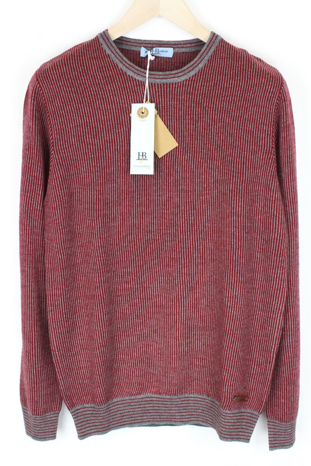 HARMONT &amp; BLAINE vyriškas džemperis su raudonais dryžiais, 2XL dydžio, ilgomis rankovėmis 