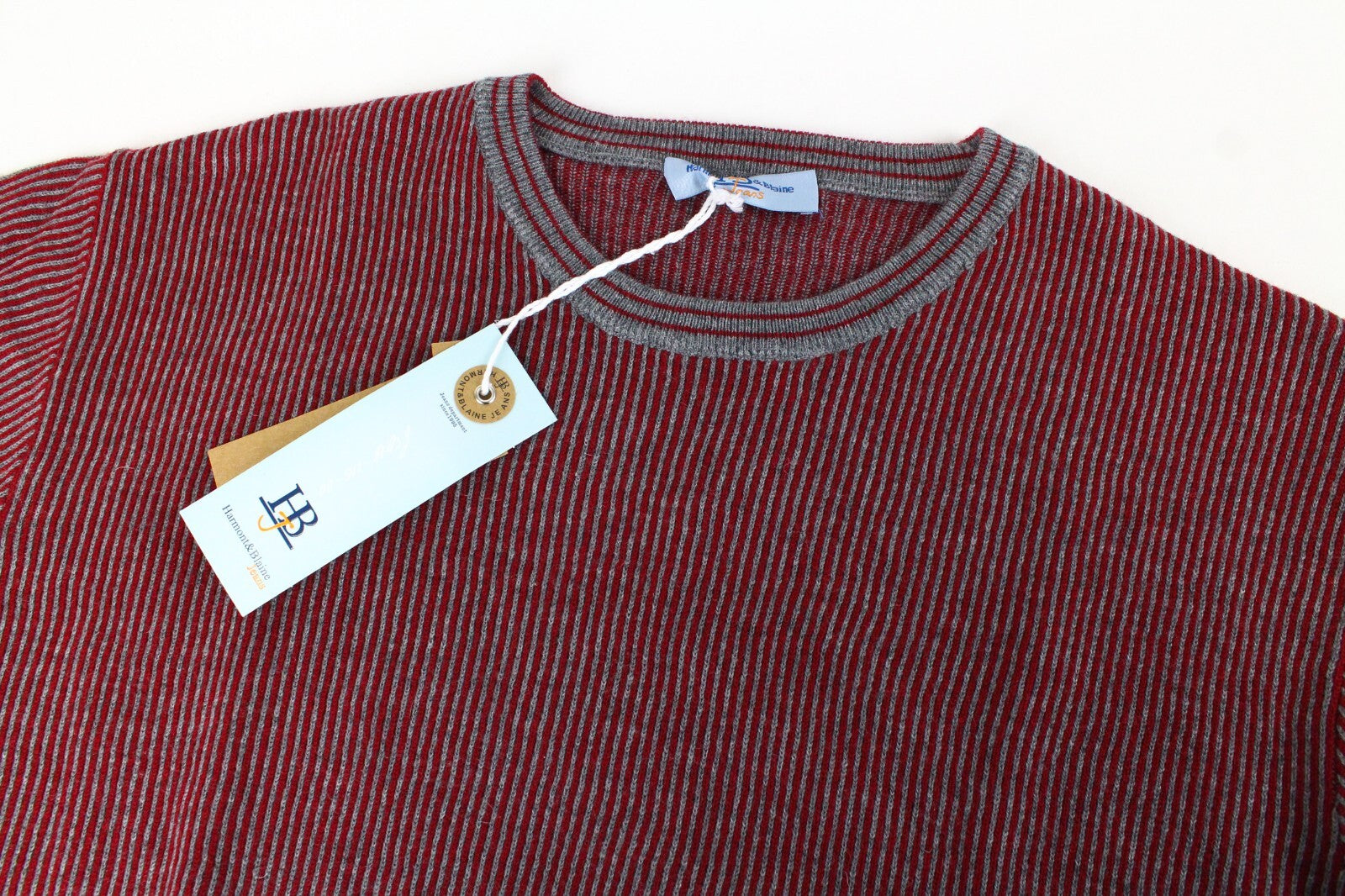 HARMONT &amp; BLAINE vyriškas džemperis su raudonais dryžiais, 2XL dydžio, ilgomis rankovėmis 