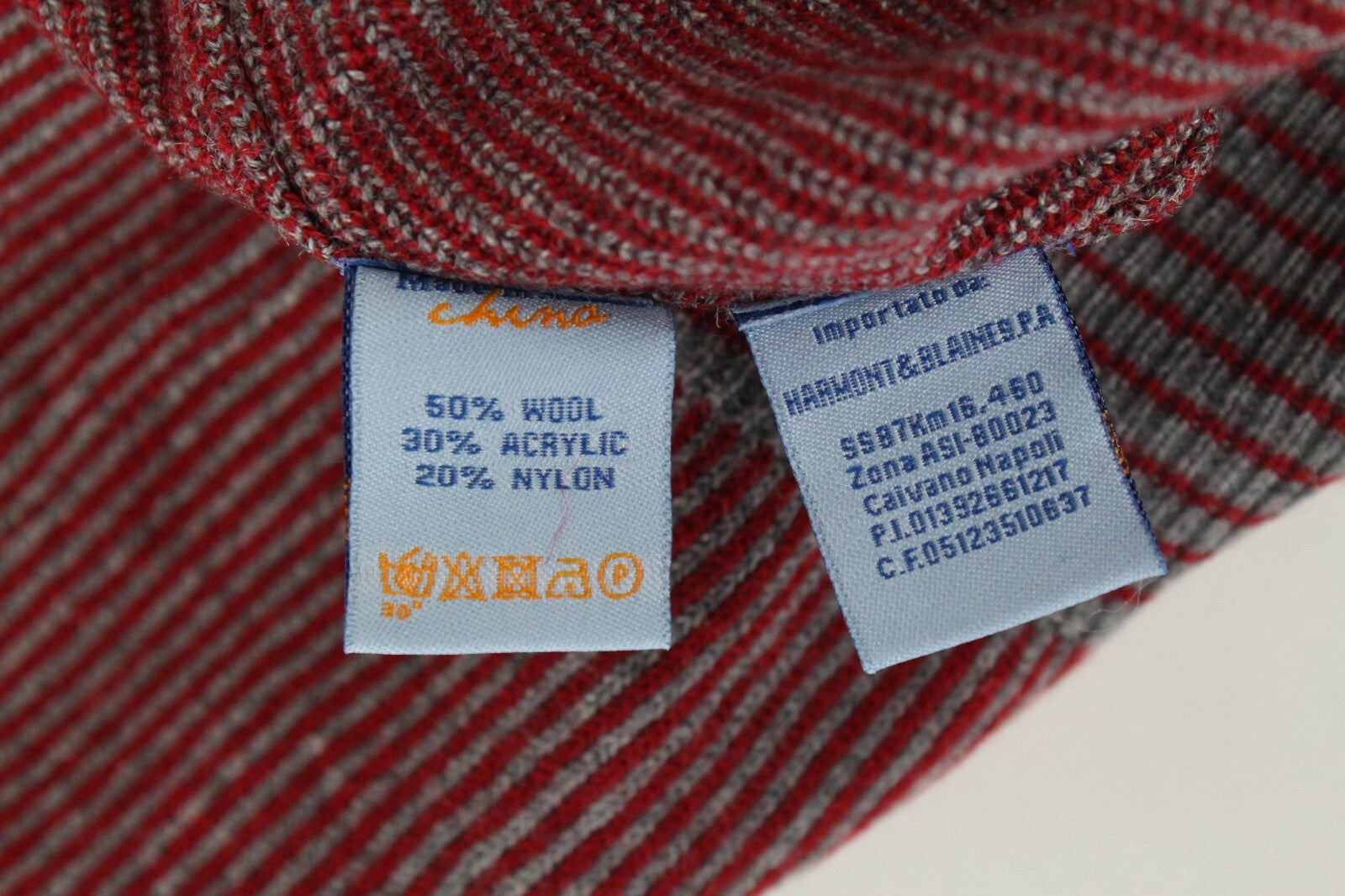 HARMONT &amp; BLAINE vyriškas džemperis su raudonais dryžiais, 2XL dydžio, ilgomis rankovėmis 