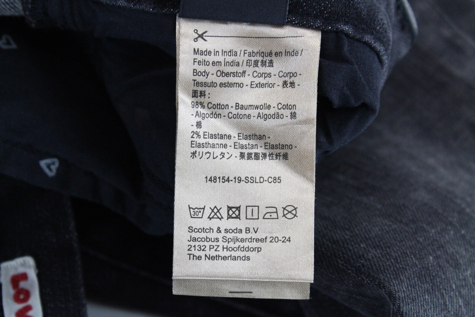 SCOTCH &amp; SODA moteriškos džinsinės kelnės W25/L32 pilkos, plonos, tamprios, medvilninės.