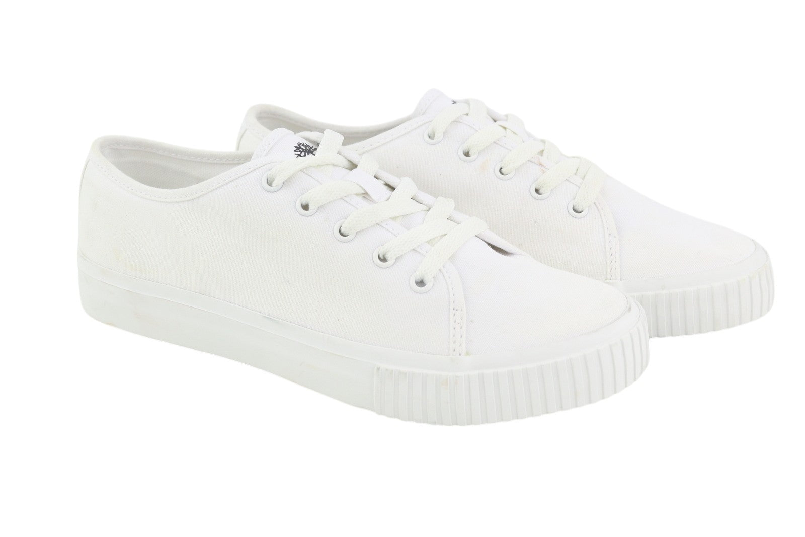 TIMBERLAND A2FHC Women Sneakers EU37.5/38.5 White Low Top Lace Up Almond Toe