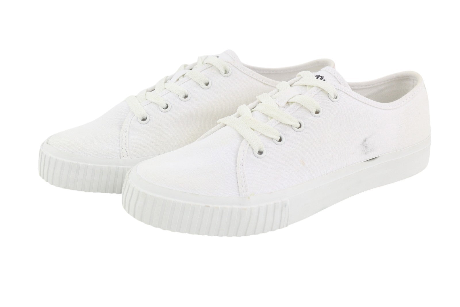 TIMBERLAND A2FHC Women Sneakers EU37.5/38.5 White Low Top Lace Up Almond Toe