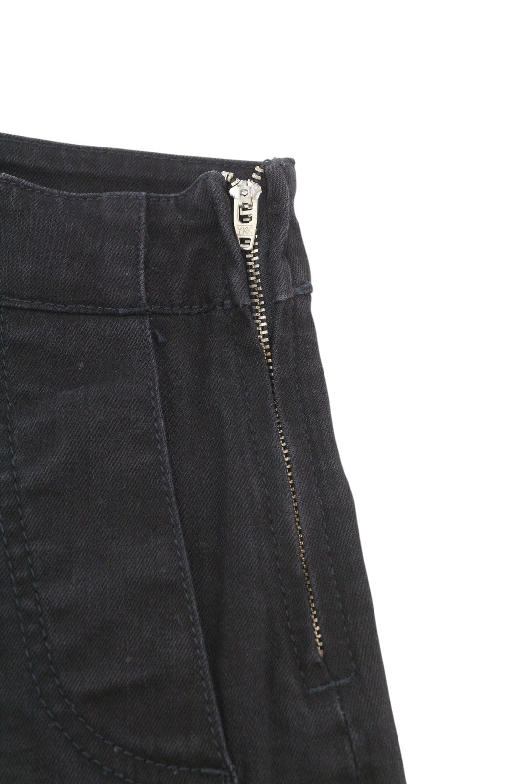 LIU JO moteriški džinsai W28 aukštu juosmeniu, plačių klešnių užtrauktuku, juodi, laisvalaikio stiliaus. 