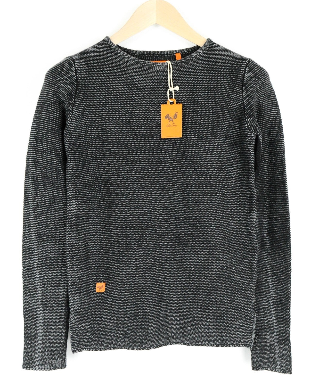 GOOD GENES vyriškas megztinis XS dydžio juodas medvilninis megztinis ilgomis rankovėmis 