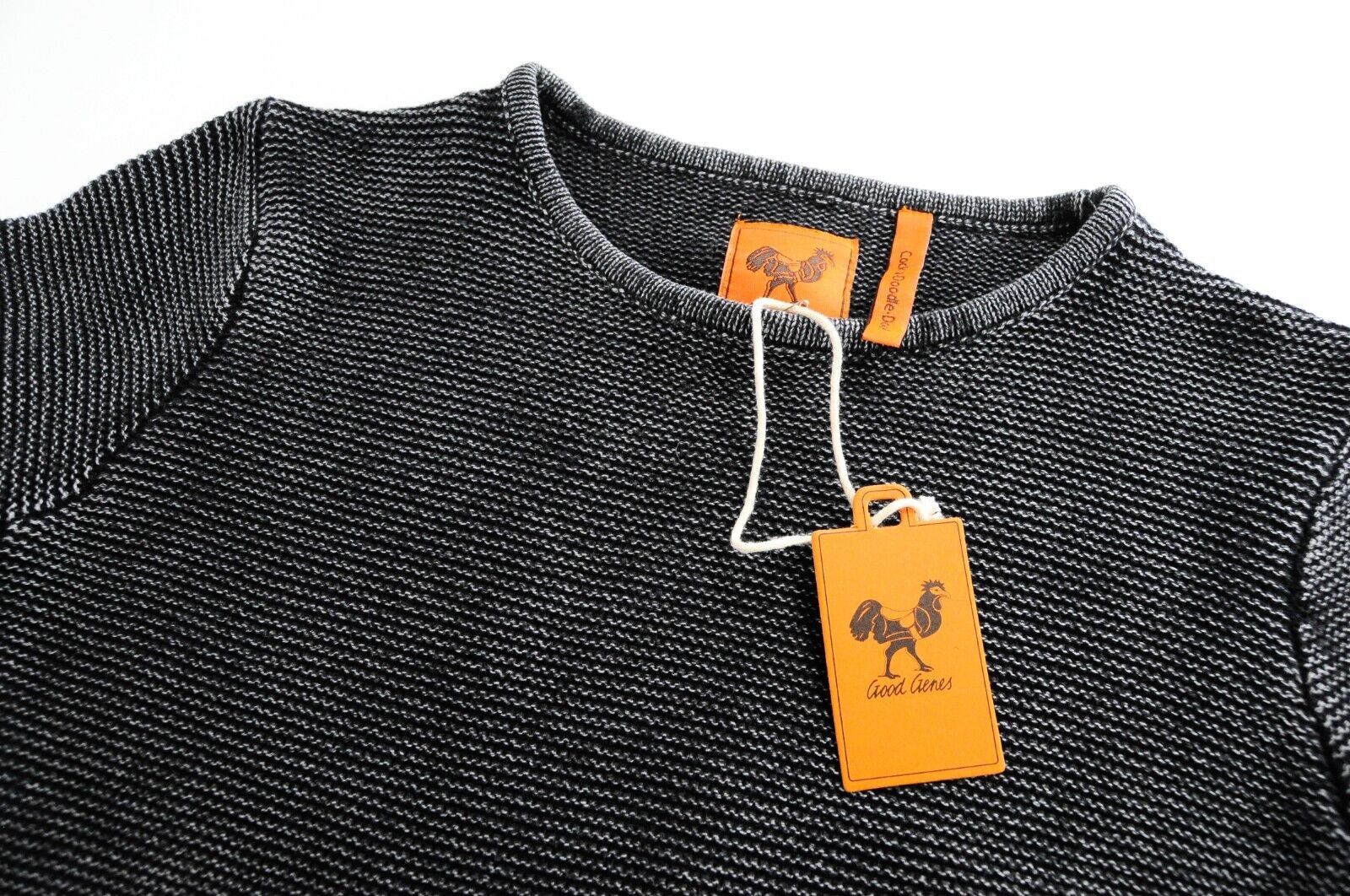 GOOD GENES vyriškas megztinis XS dydžio juodas medvilninis megztinis ilgomis rankovėmis 