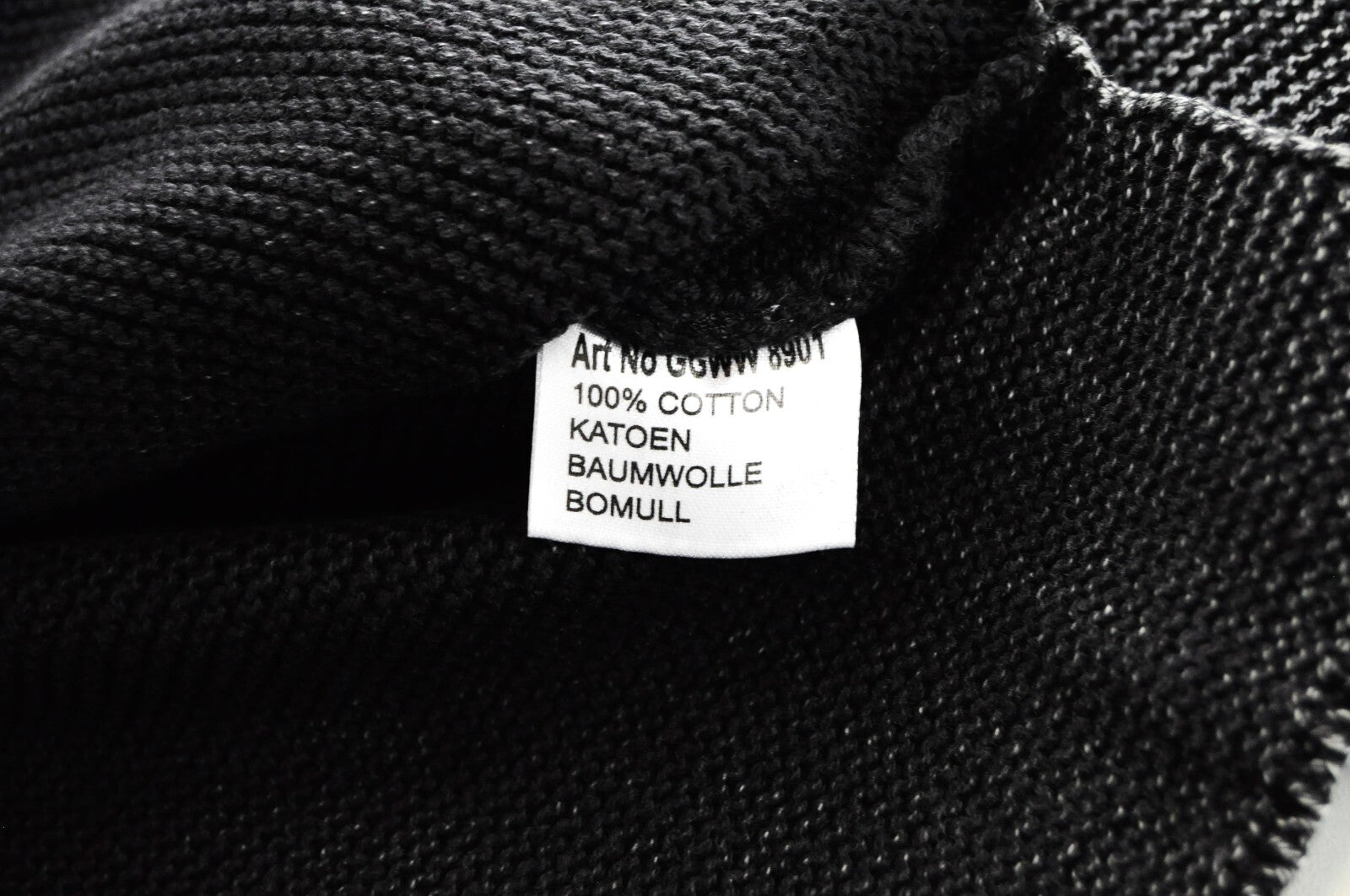 GOOD GENES vyriškas megztinis XS dydžio juodas medvilninis megztinis ilgomis rankovėmis 