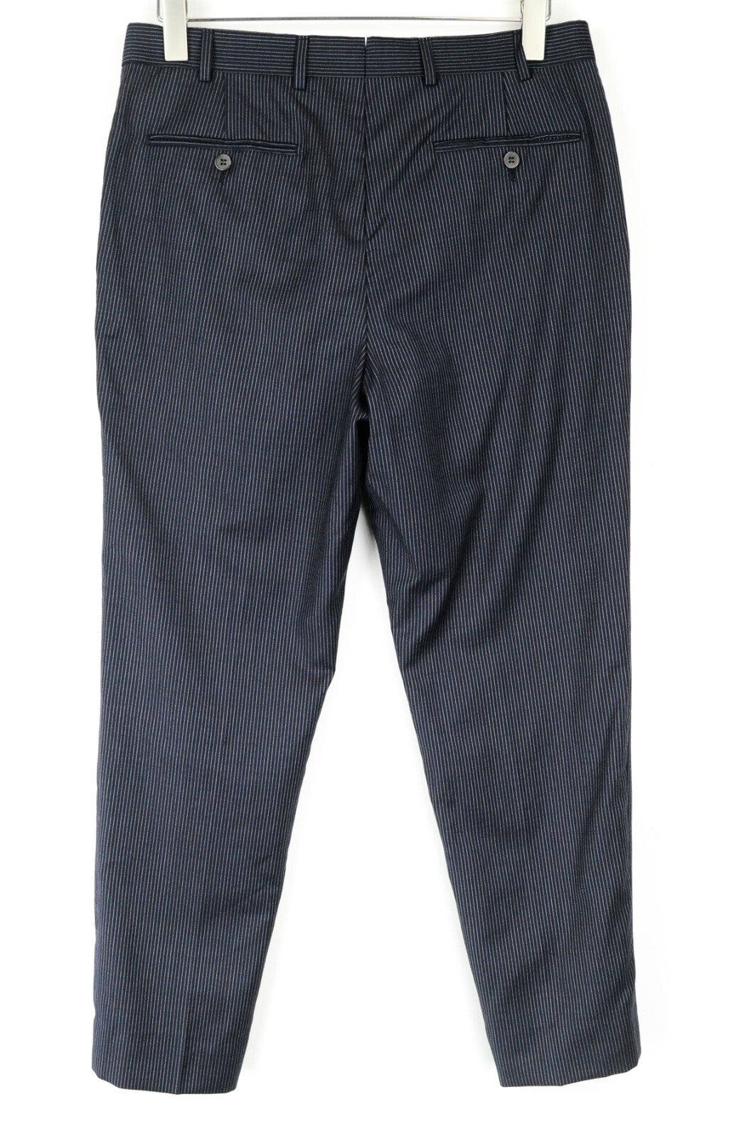 SUITSUPPLY Lazio Mens Suit UK38R Navy Slim  2 Pc Super  Wool Stripe