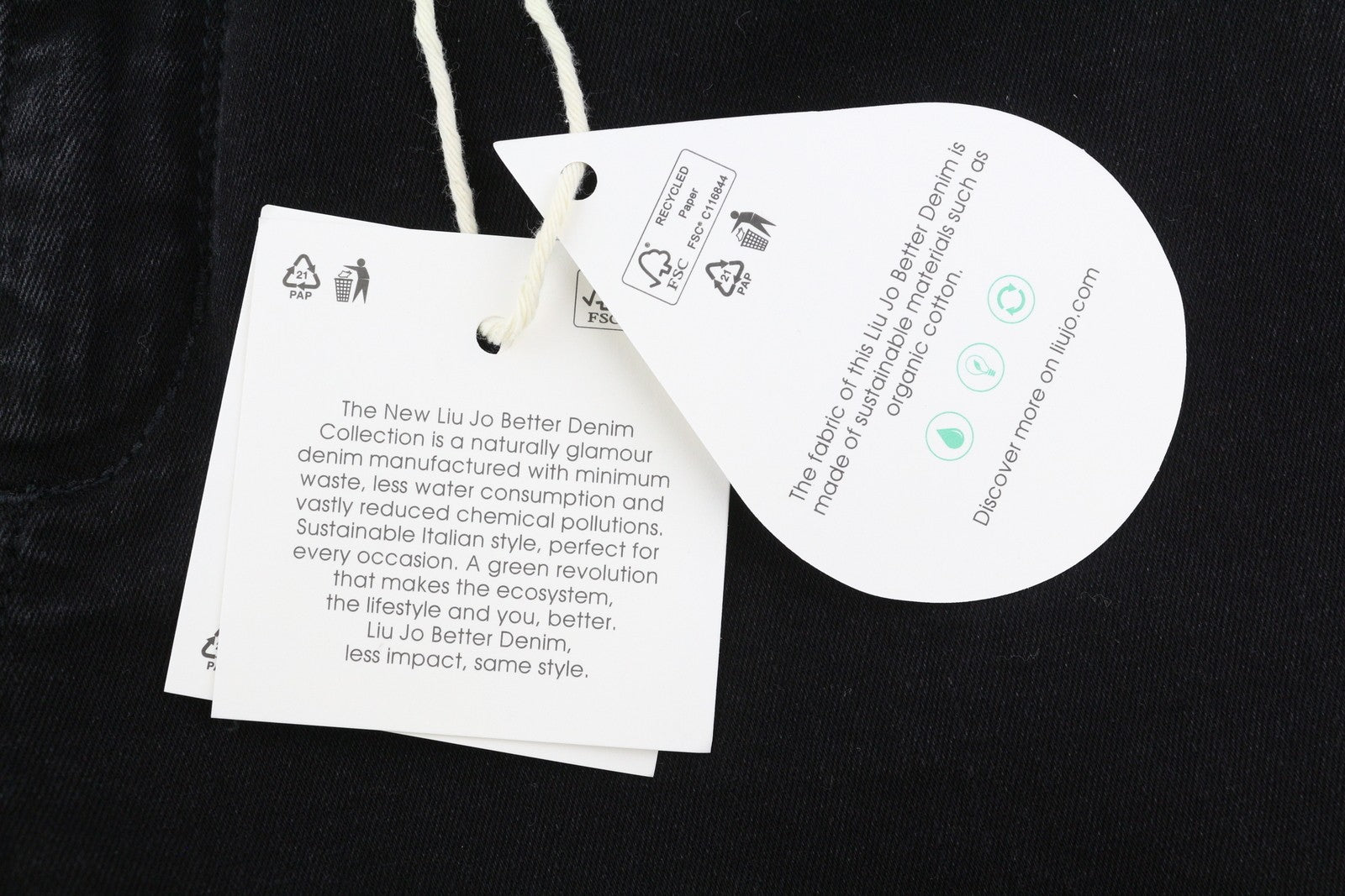 LIU JO Flare Belt Women Jeans W28 High Waist Wide Leg Zip Fly Denim Black