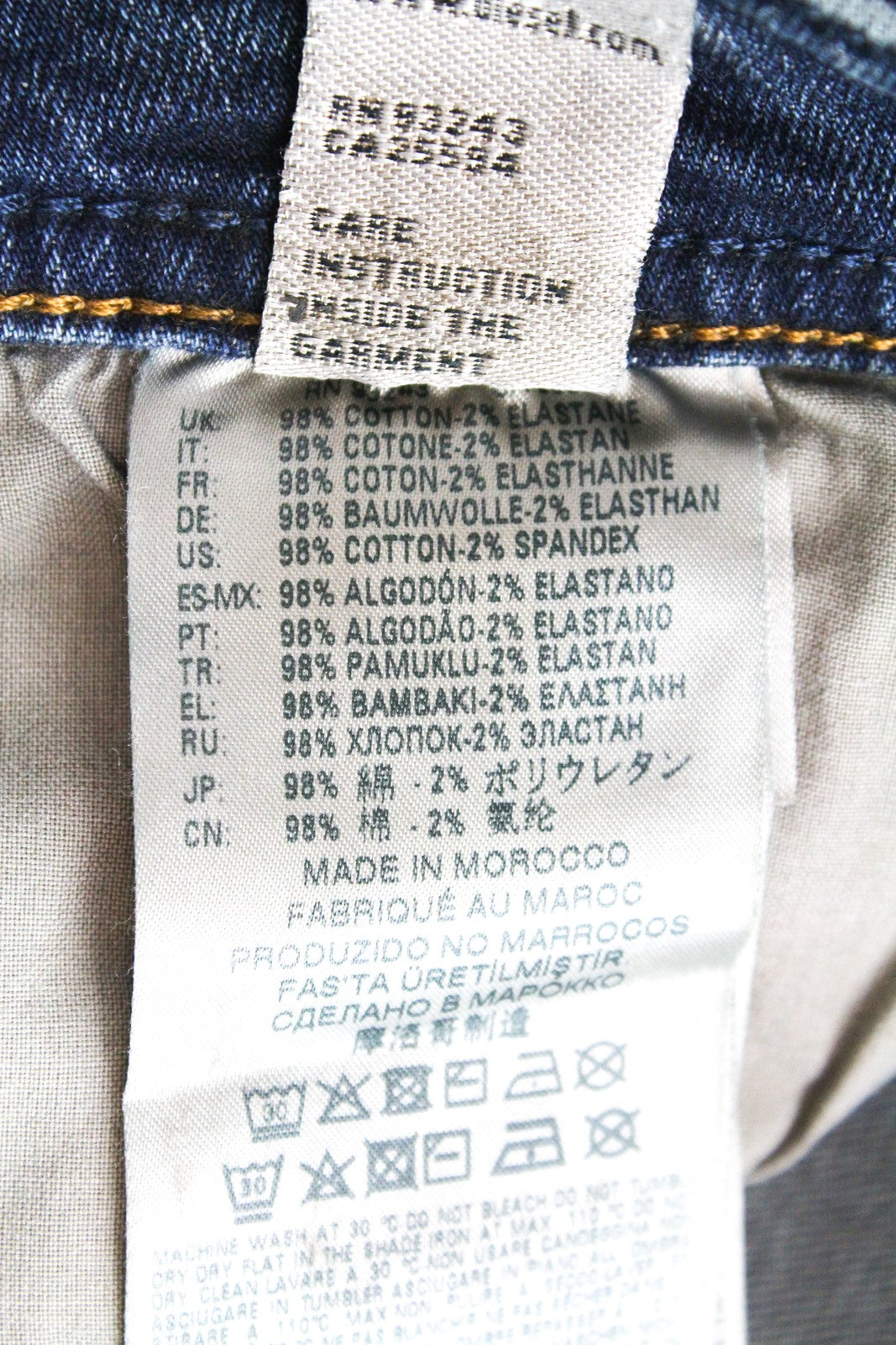 DIESEL Sleenker 069DG vyriški džinsai W28 L32 Slim Fit tamprūs mėlyni džinsinio audinio medvilniniai 