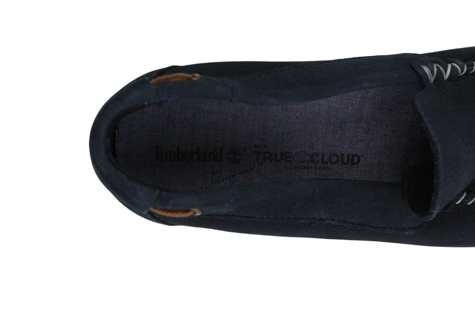 TIMBERLAND A2A8F vyriški batai EU43 tamsiai mėlyni odiniai laiviniai bateliai „True Cloud Comfort“ 