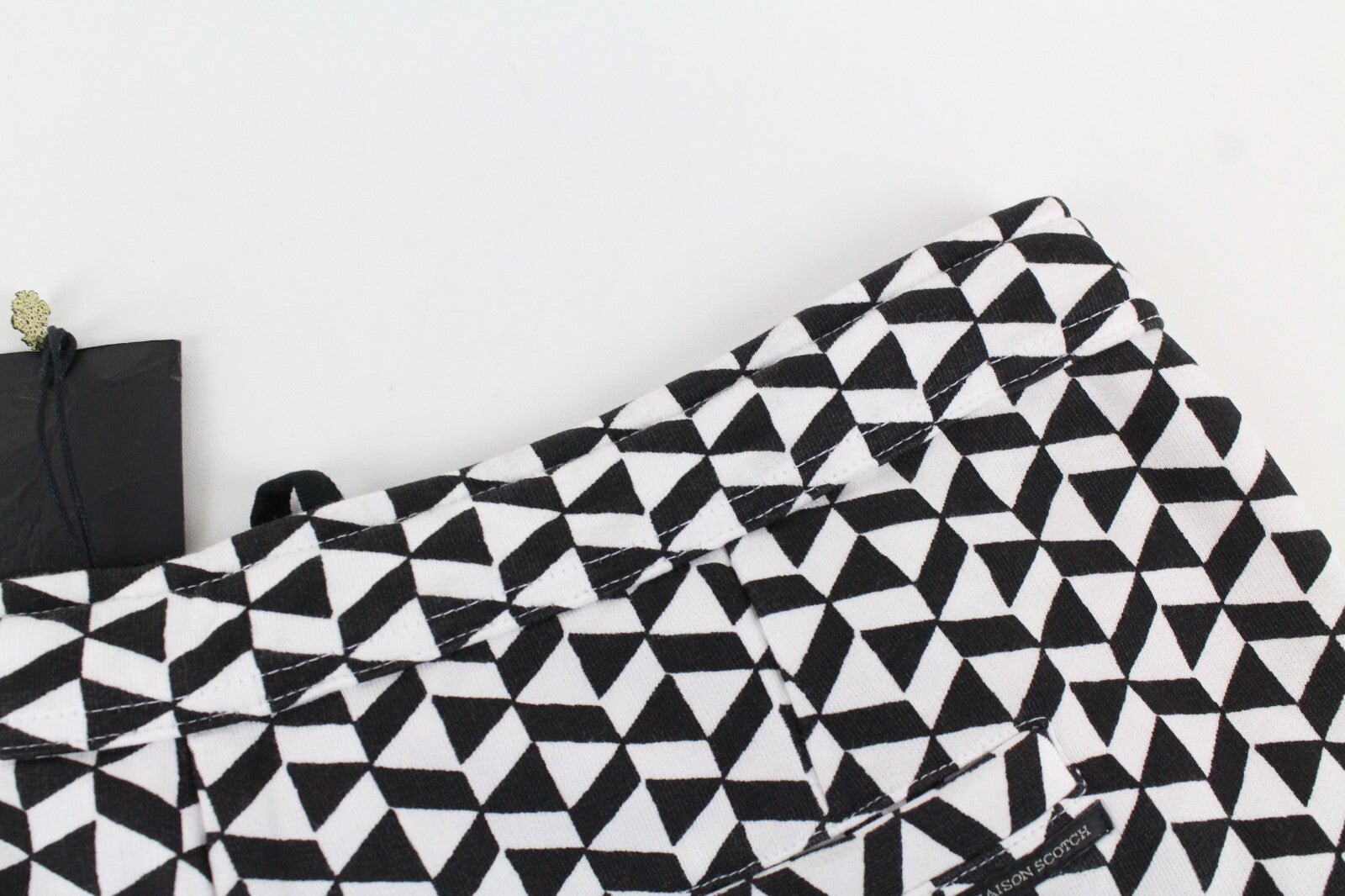 MAISON SCOTCH Womens Trousers ~W33/L25 Slim  White Black Patterned Casual