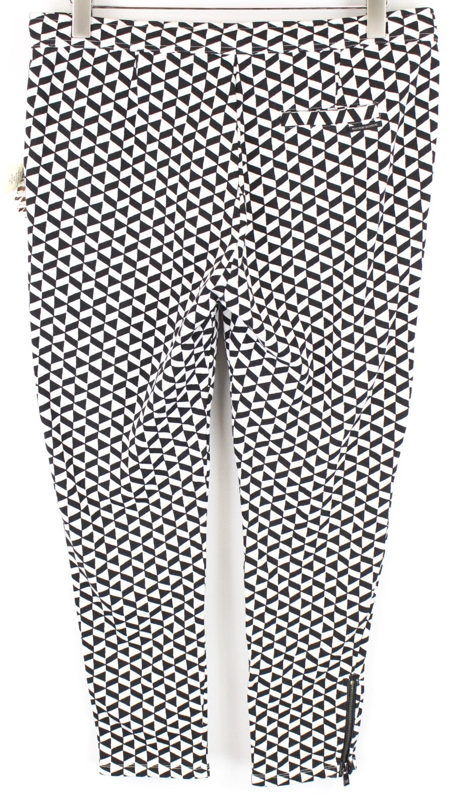 MAISON SCOTCH Womens Trousers ~W33/L25 Slim  White Black Patterned Casual