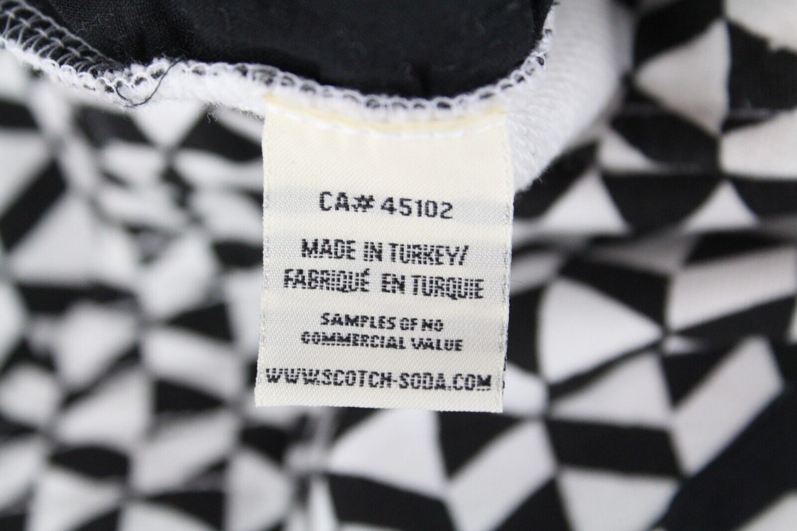 MAISON SCOTCH Womens Trousers ~W33/L25 Slim  White Black Patterned Casual