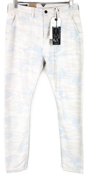 SCOTCH & SODA Stump Mens W29 Trousers Loose Grey Cotton Military Patterned