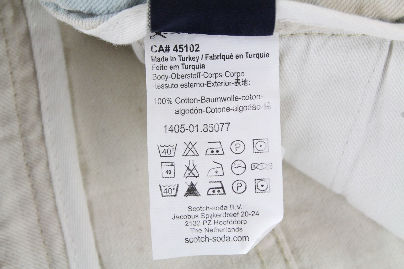 SCOTCH & SODA Stump Mens W29 Trousers Loose Grey Cotton Military Patterned