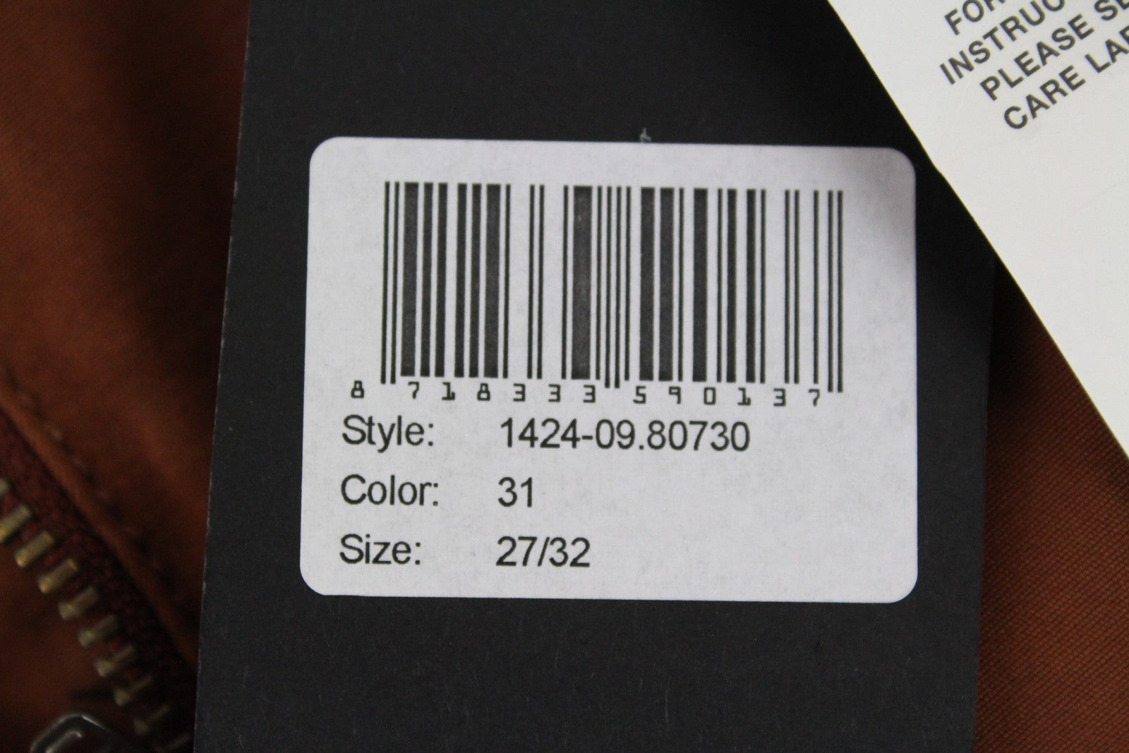 MAISON SCOTCH Womens W27/L32 Skinny  Chino Trousers Brown Stretchy Cotton Belt