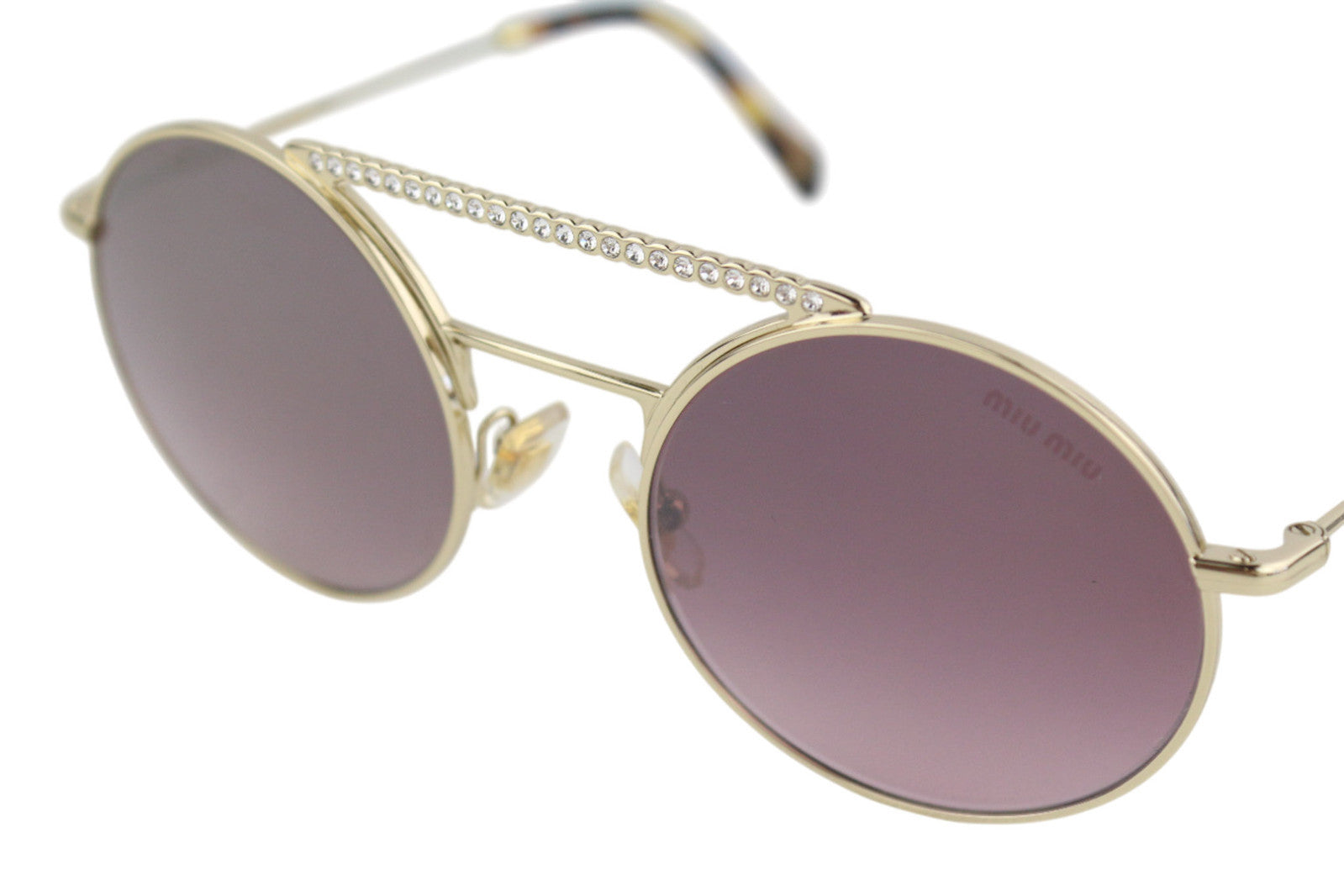 MIU MIU 52VS moteriški akiniai nuo saulės su ovalo formos gyvūnų rašto rėmeliu, cirkonio imitacija. RMK 310 € 