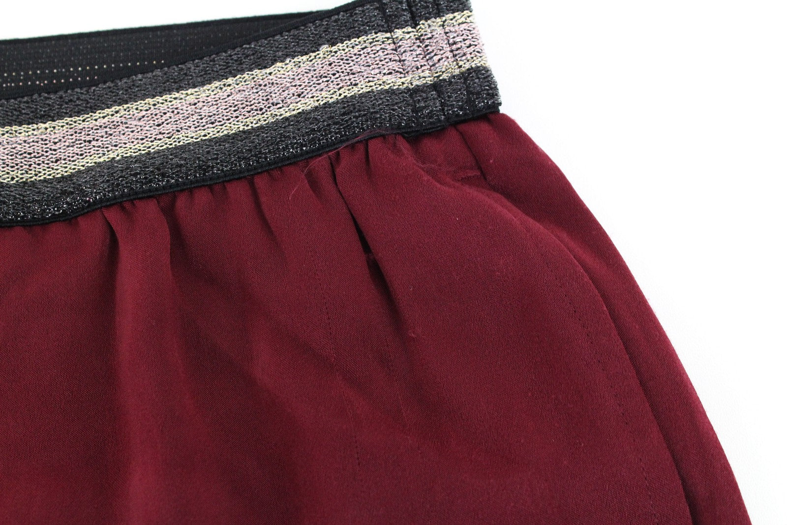 MAISON SCOTCH Womens Red Pull-On Pants XS Lightweight Slit Pocket Casual Style