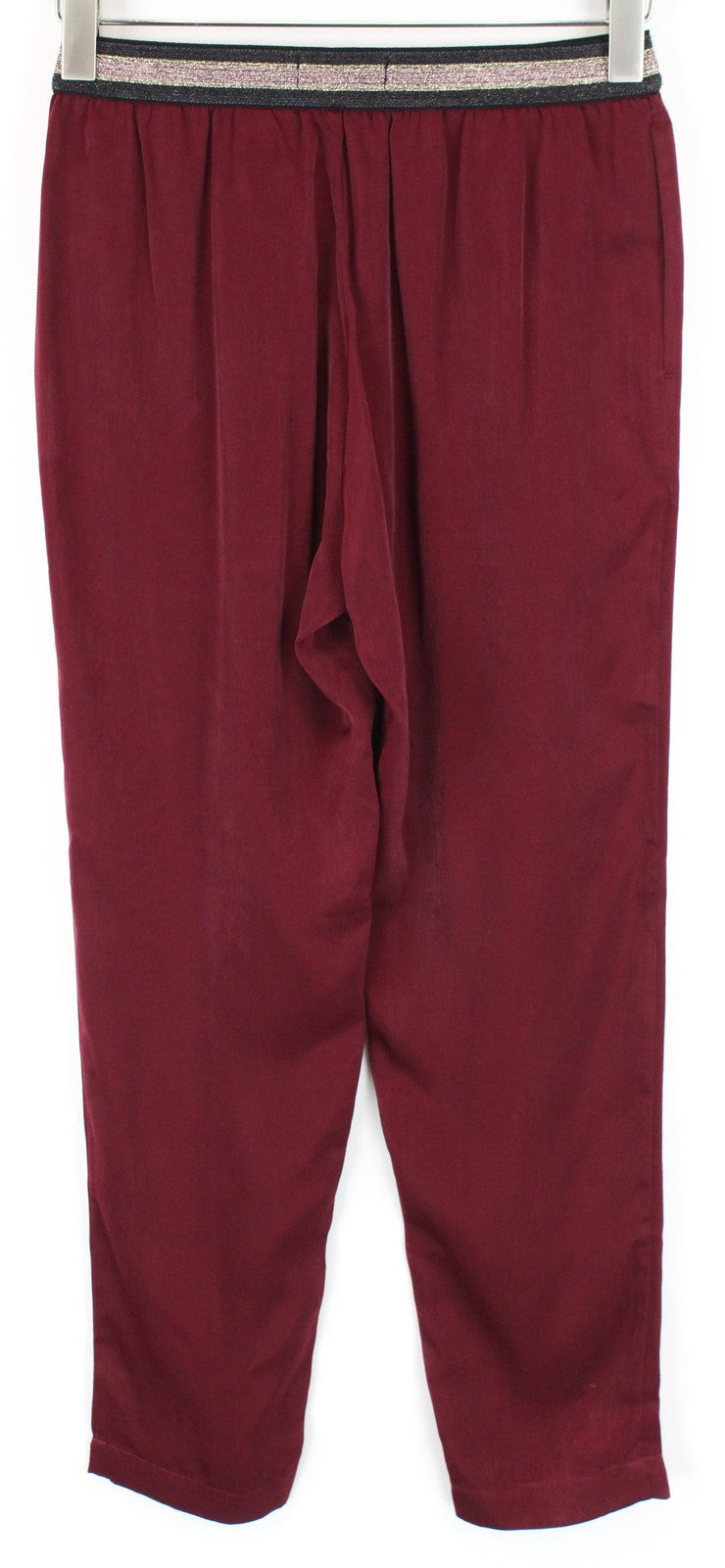 MAISON SCOTCH Womens Red Pull-On Pants XS Lightweight Slit Pocket Casual Style