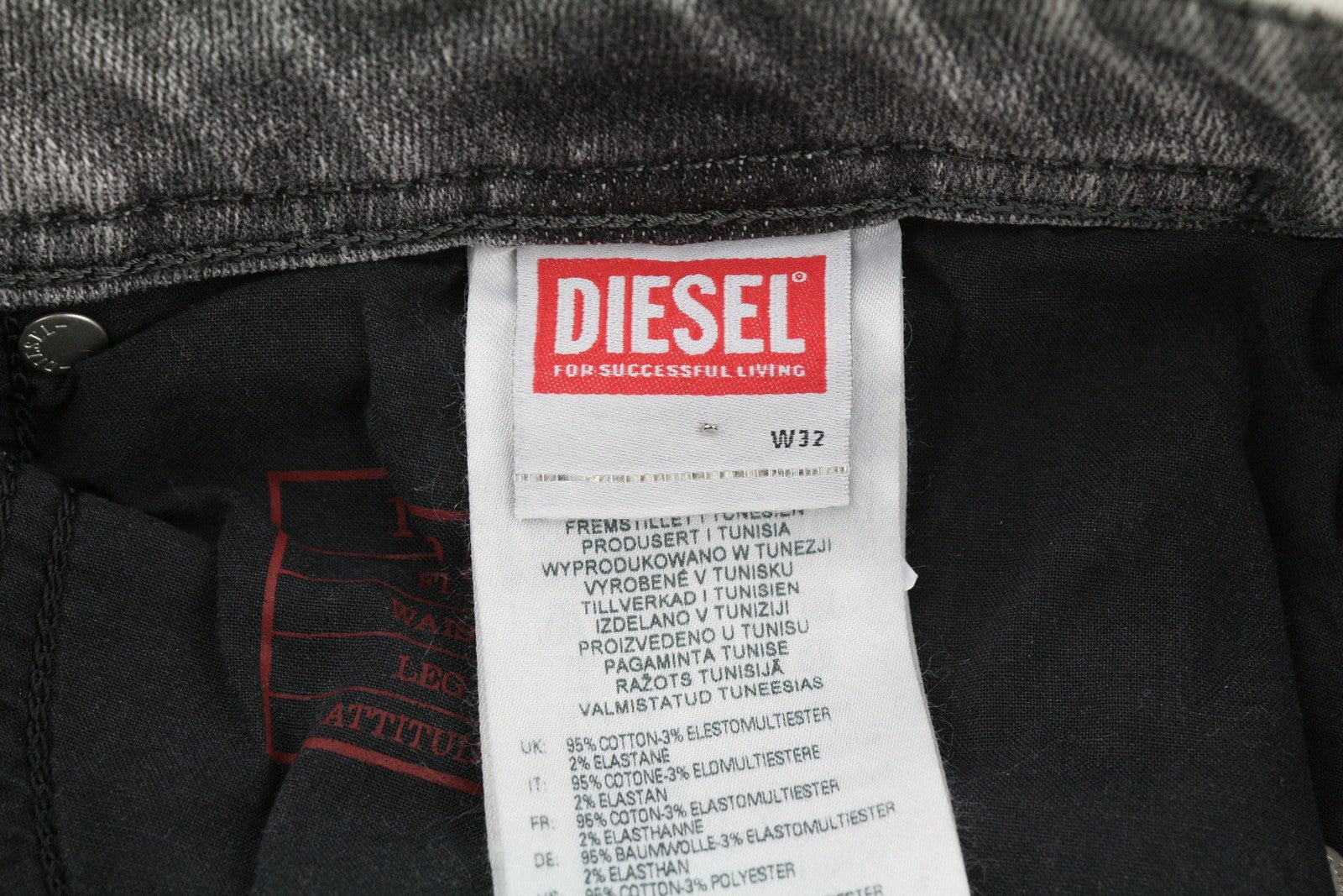 DIESEL 1979 Sleenker E9B97 vyriški džinsai W32/L32 aptempti, žemo juosmens, su gobtuvu, rekomenduojama kaina – 250 € 