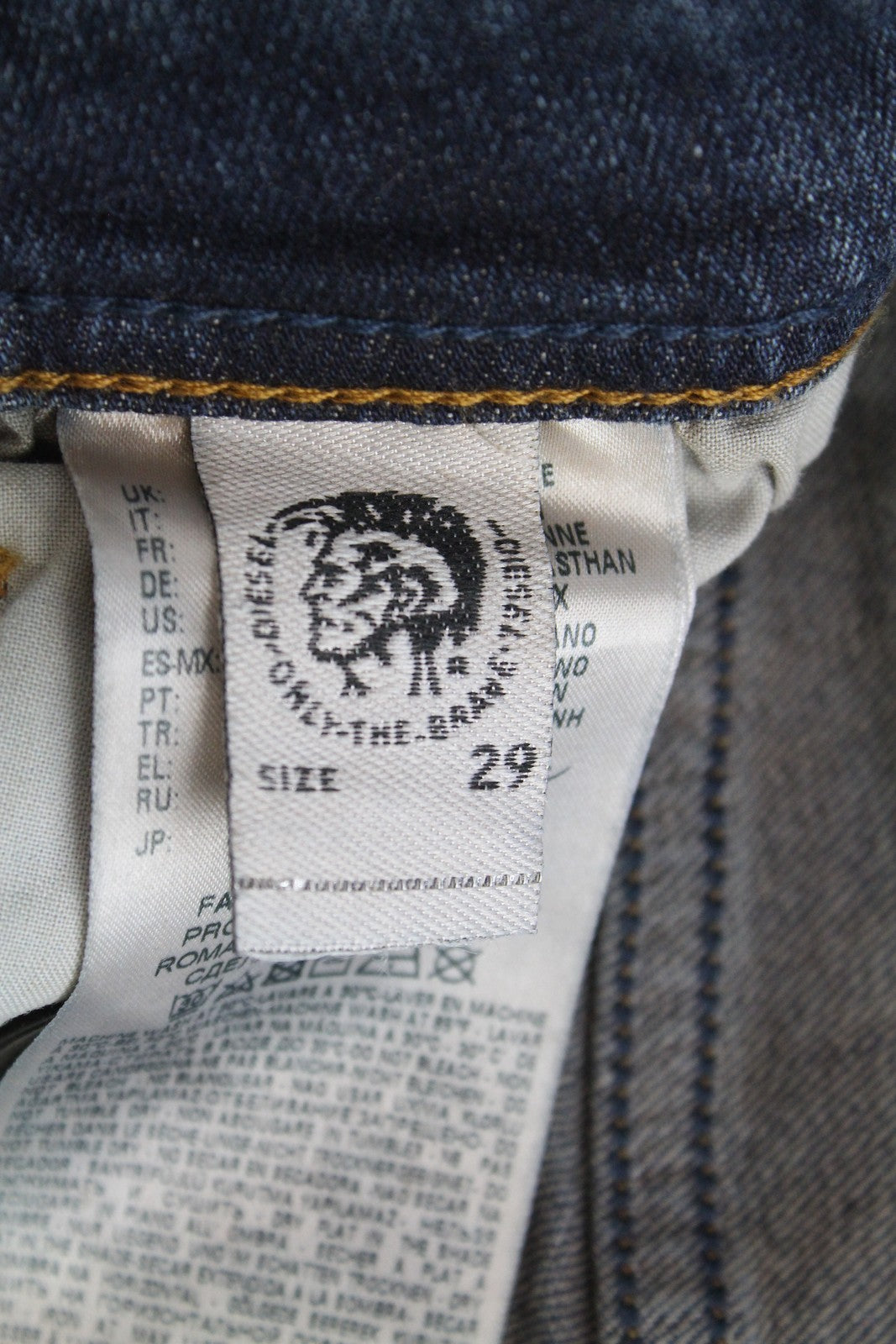 DIESEL Sleenker 069DG vyriški džinsai W29 L32 aptempti, 5 kišenių, mėlyni, medvilniniai 