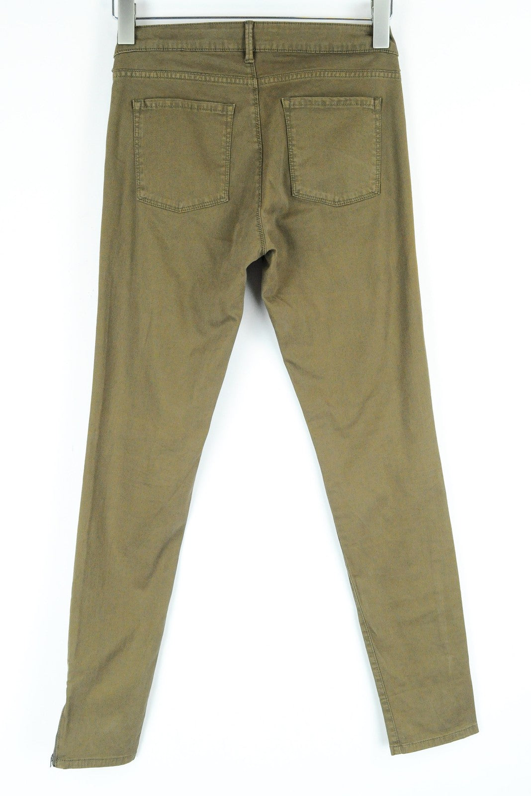 MAISON SCOTCH La Bohemienne Womens Pants W27/L32 Green Skinny Cotton Stretch
