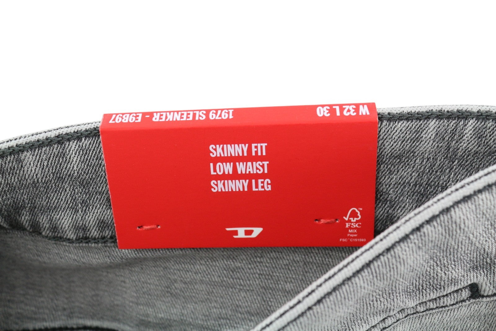 DIESEL 1979 Sleenker E9B97 vyriški džinsai W32/L30 aptempti, žemo juosmens, RRP 250 € 