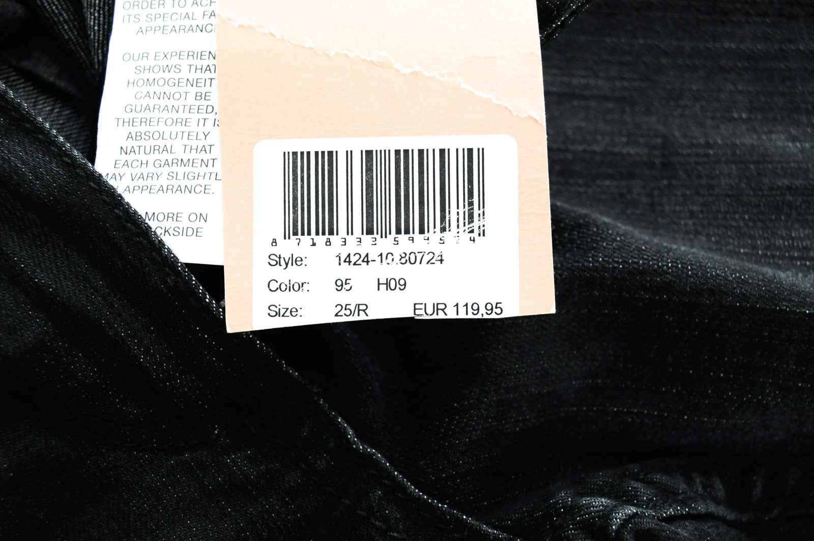 MAISON SCOTCH moteriški džinsai W25 juodi, aptempti, tamprūs medvilniniai džinsai su raišteliais šonuose 