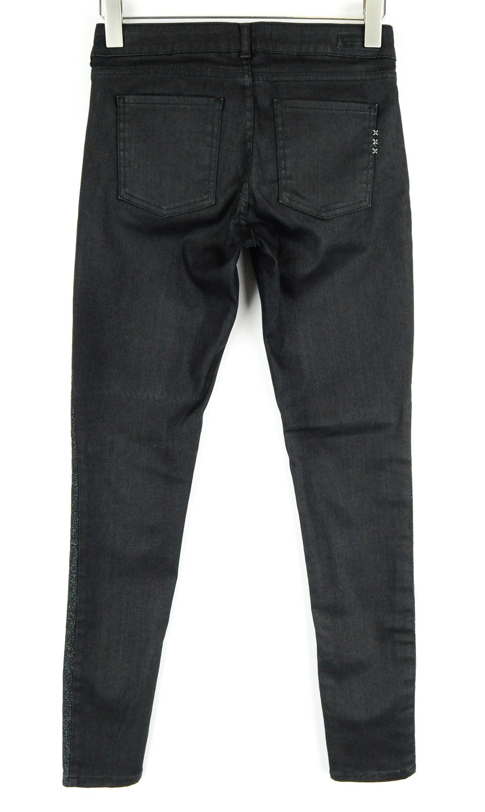 SCOTCH &amp; SODA Ams Blauw moteriški džinsai W27/L32 juodi aptempti šoniniai džinsai su 5 kišenėmis 