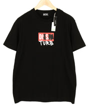 DIESEL T-Diegos-B10 Mens T-Shirt XL Black Short Sleeve Crew Collar  Tricot