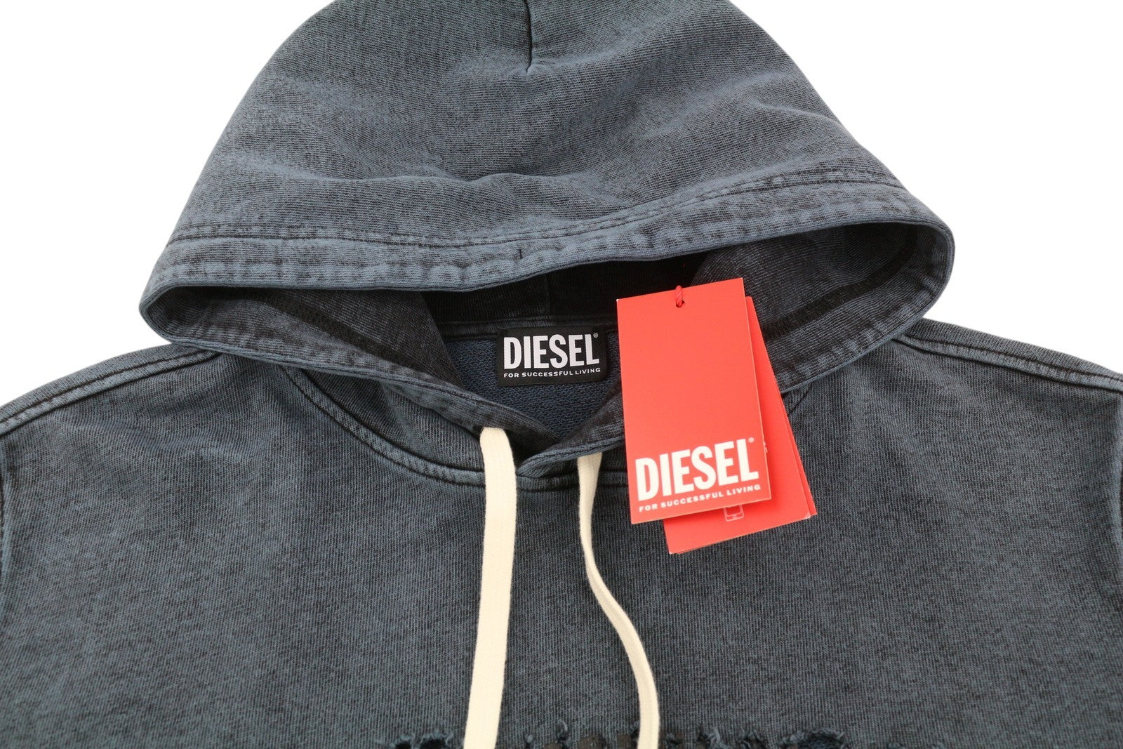 DIESEL S-Ginn-Hood-E1 vyriškas džemperis su gobtuvu L, pilkas, su gobtuvu, kengūros spalvos, rekomenduojama kaina – 195 € 