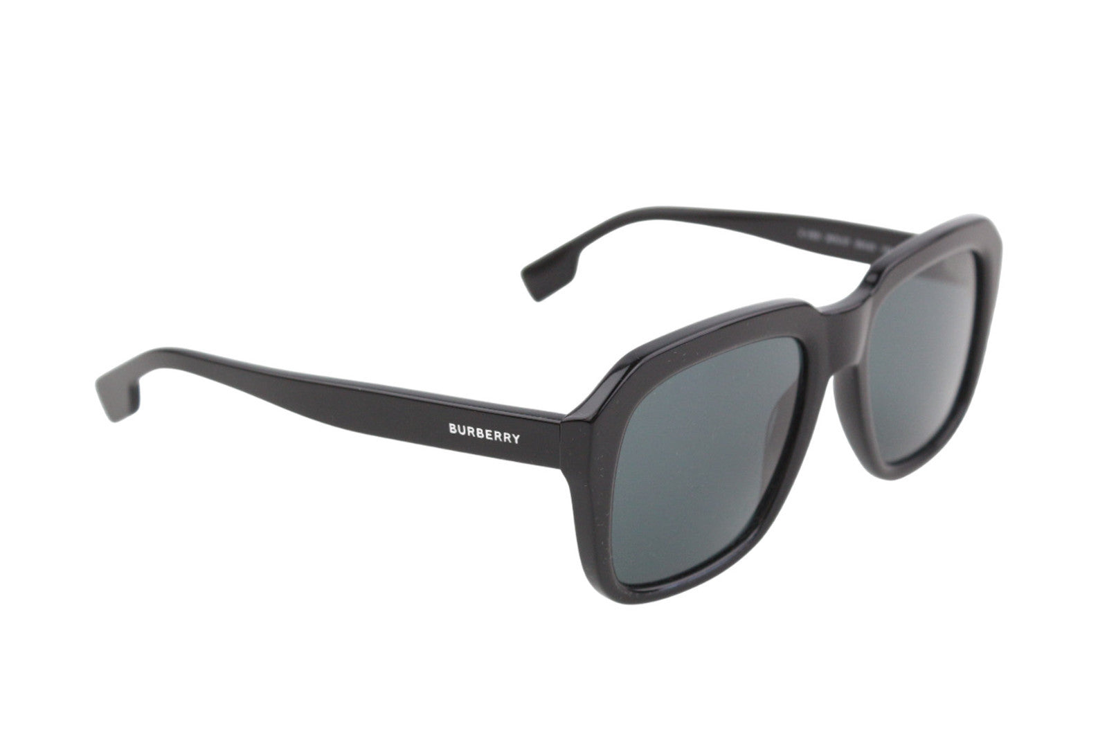BURBERRY Astley vyriški ir moteriški akiniai nuo saulės, unisex, tamsiai juodi, kvadratiniai, rekomenduojama kaina – 269 € 