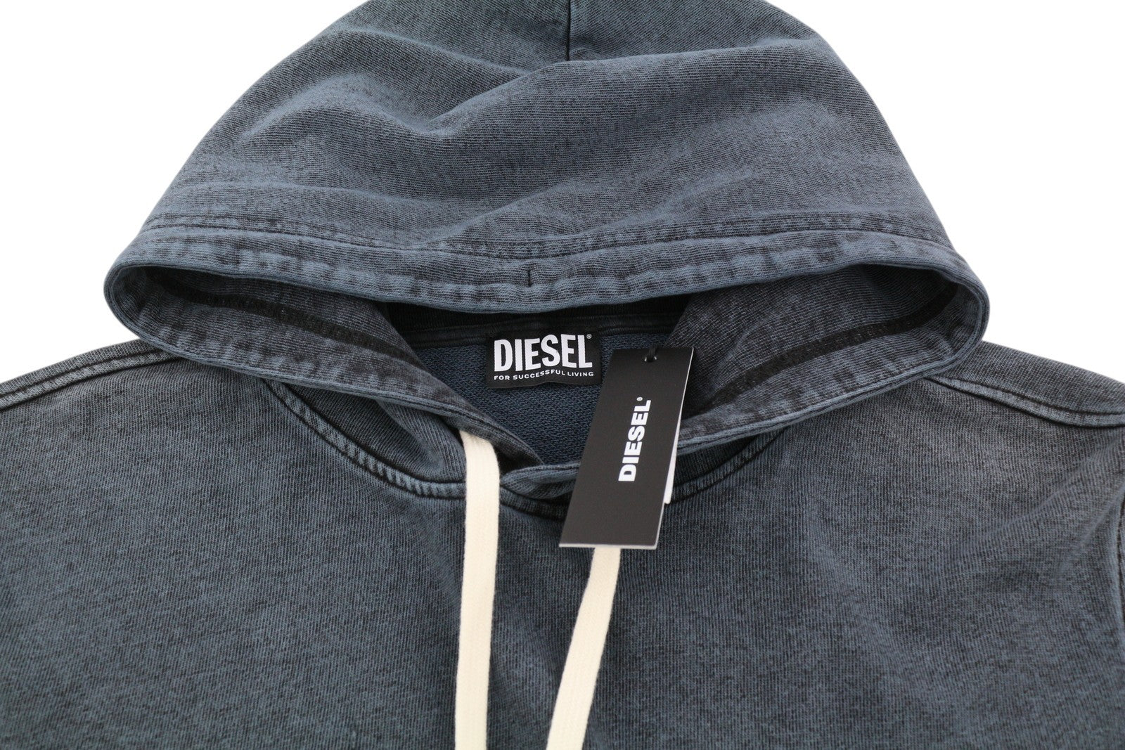 DIESEL S-Ginn-Hood-E1 vyriškas džemperis su gobtuvu, L dydžio, tamsiai pilkas, su kengūros efektu, RRP 195 € 