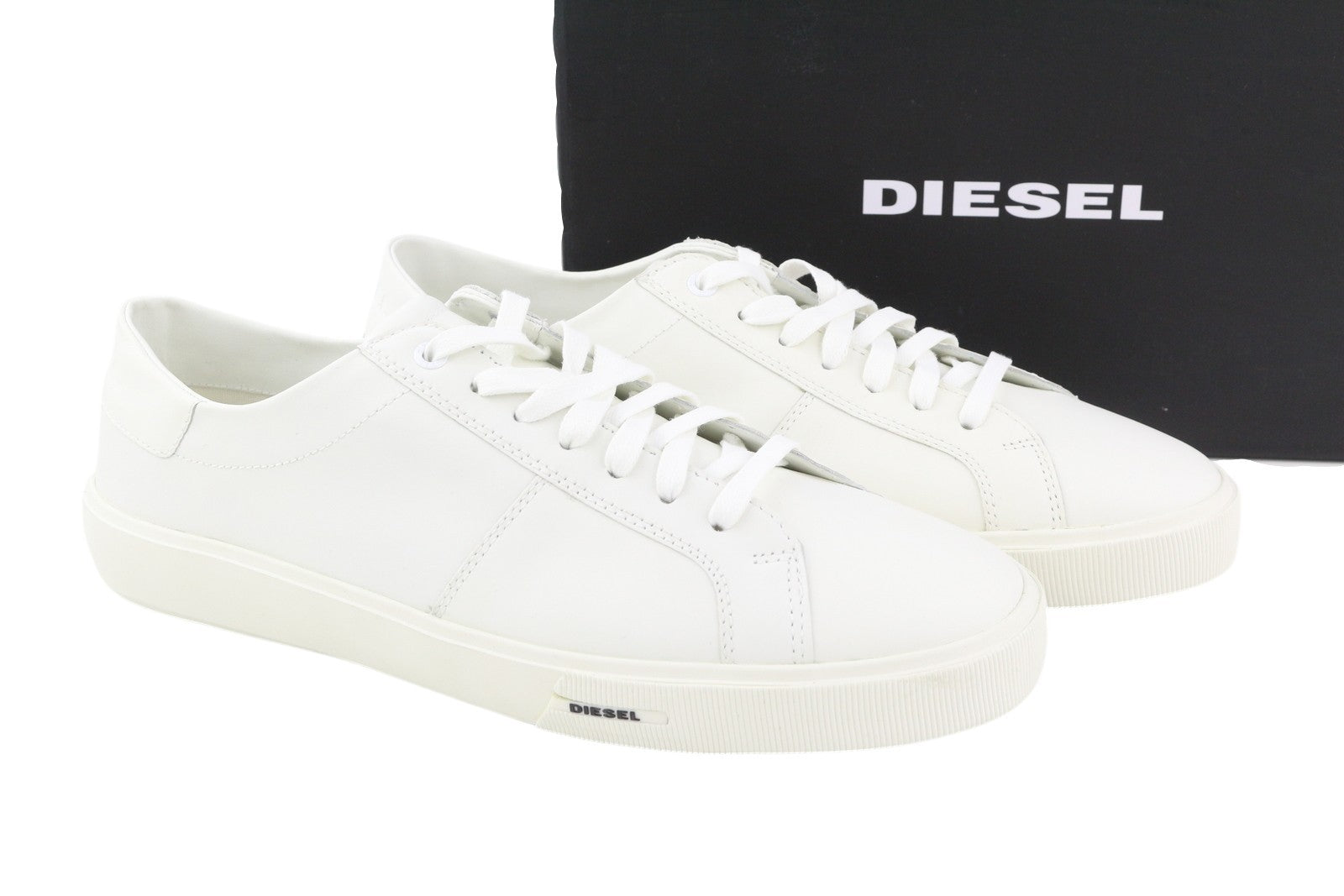 DIESEL S-Mydori LC vyriški sportbačiai, EU45, odiniai, apvali nosis, suvarstomi, žemakulniai, RRP 160 € 