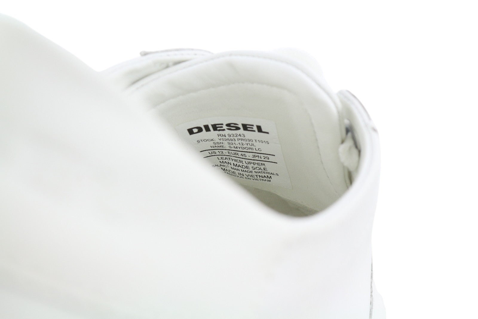 DIESEL S-Mydori LC vyriški sportbačiai, EU45, odiniai, apvali nosis, suvarstomi, žemakulniai, RRP 160 € 