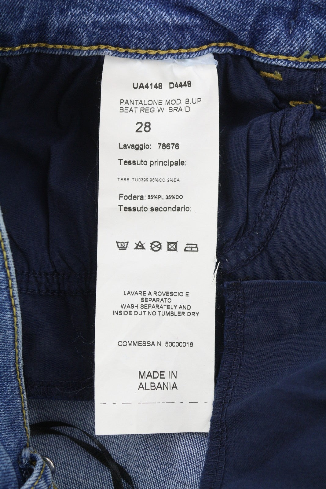 LIU JO Up Beat moteriški džinsai W28 su diržu, iš apačios į viršų, su užtrauktuku, mėlyni 