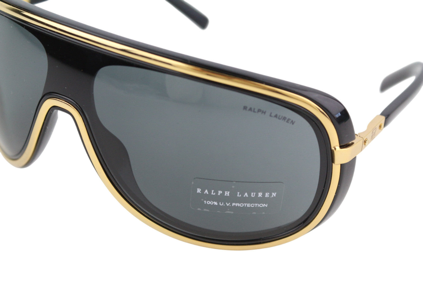RALPH LAUREN Men Sunglasses 0RL7069 Shiny Black Grey U.V. Protection RRP€185